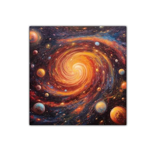 Galaxia en Torbellino de Colores Cálidos y Profundos