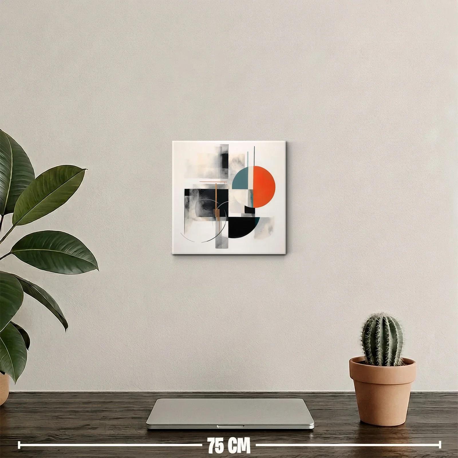 Composición geométrica con círculos y líneas abstractas — miniatura 2