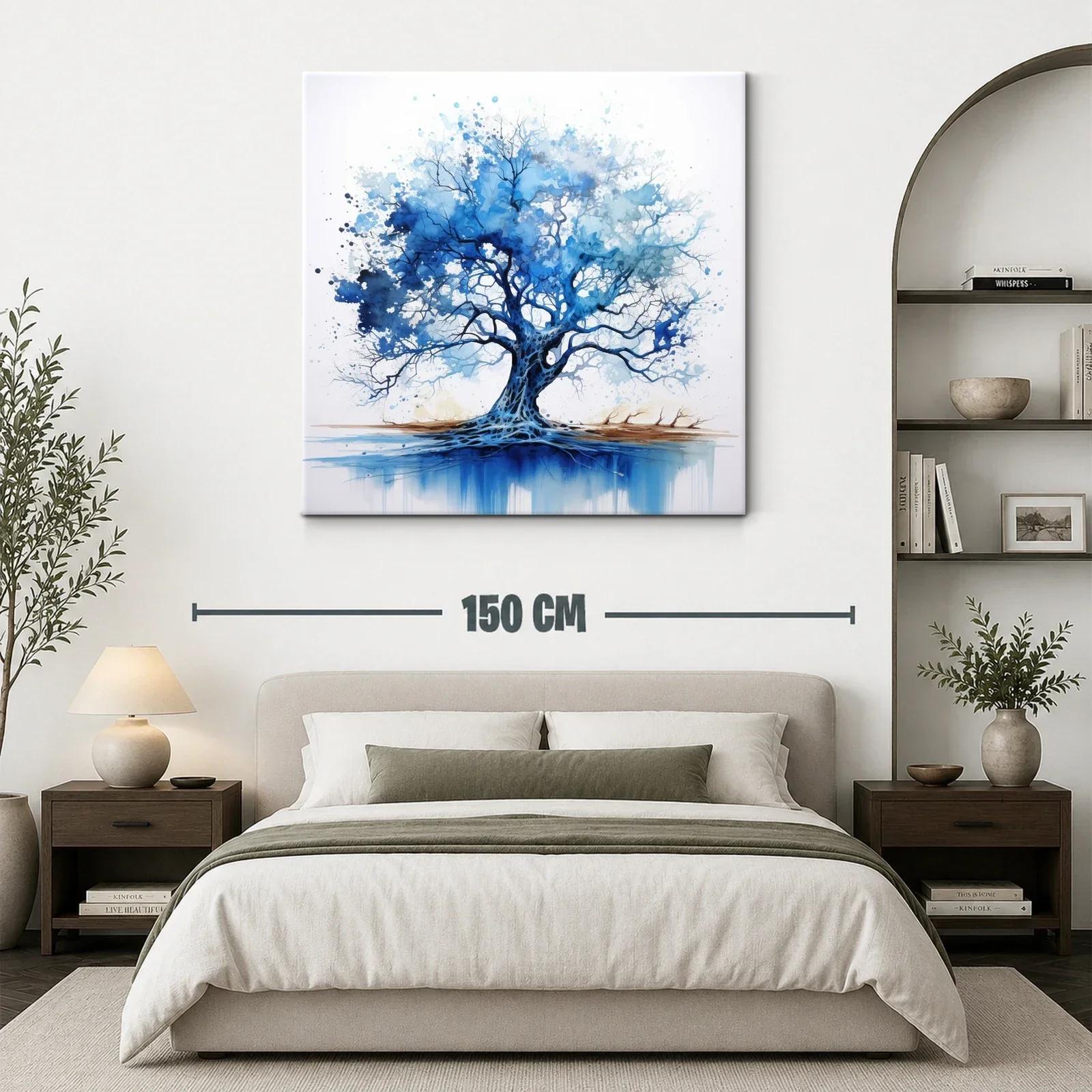 Árbol azul vibrante con raíces profundas y ramas extendidas — miniatura 3