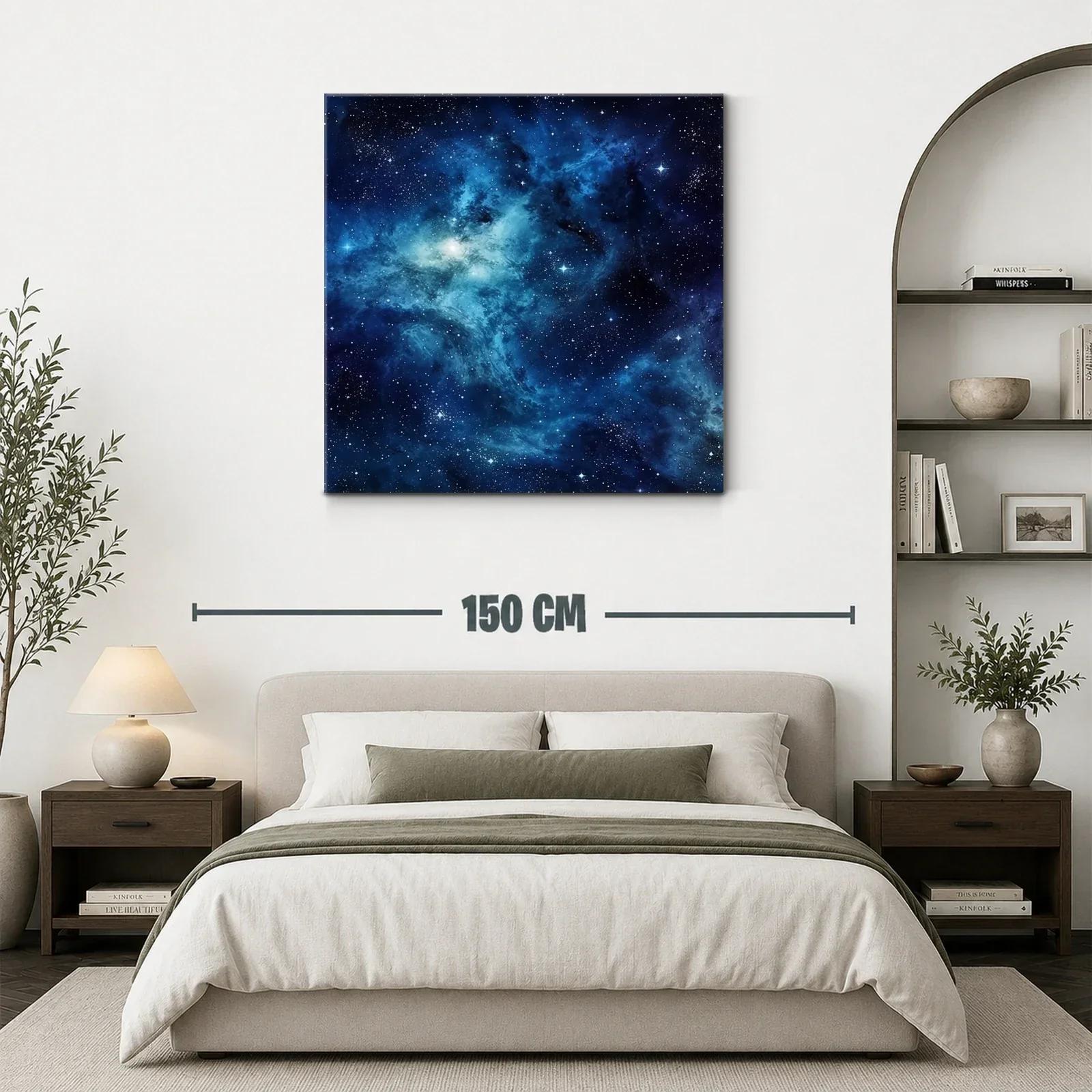 Cielo estrellado en vibrantes tonos azules y negros — miniatura 3
