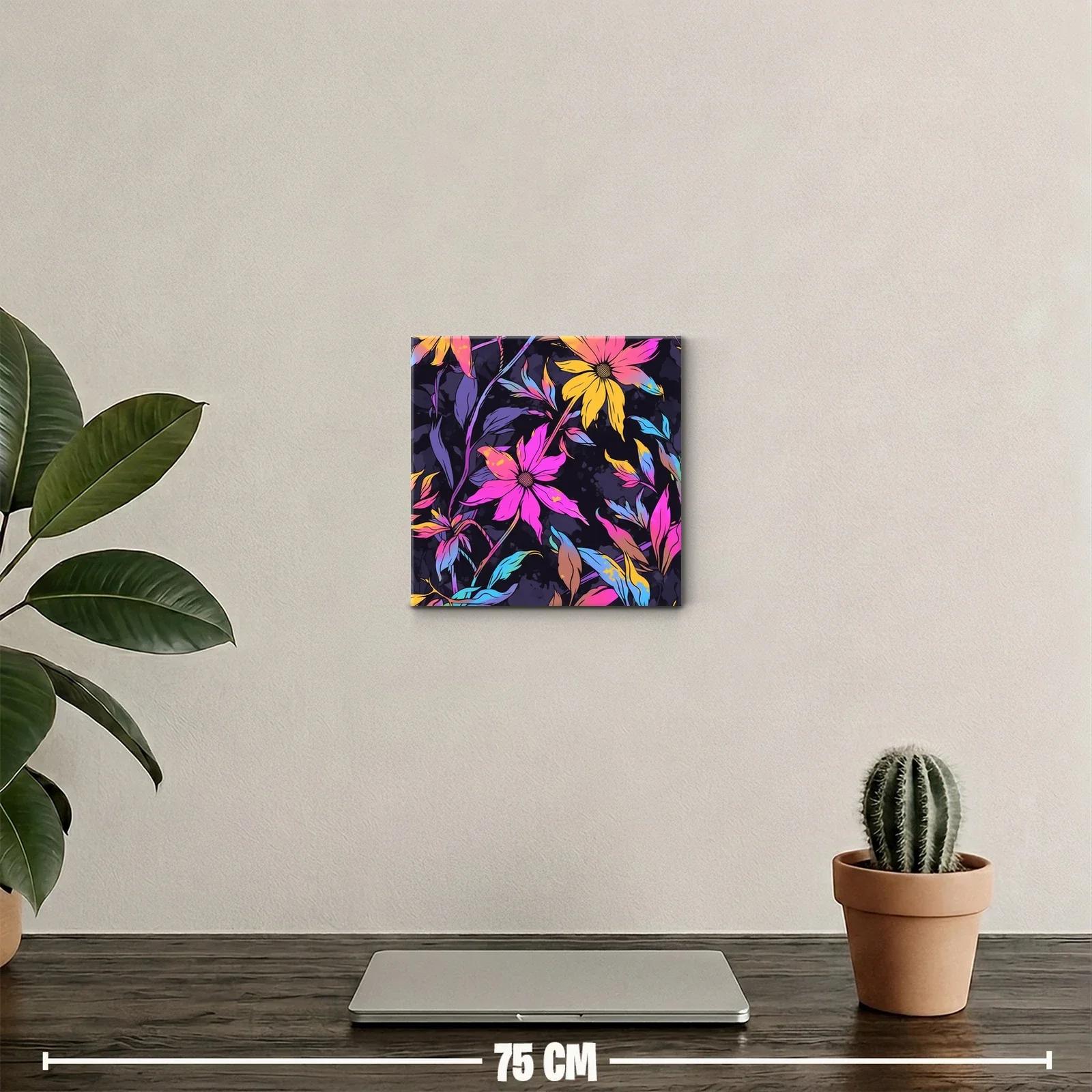 Flores vibrantes con colores intensos y fondo oscuro — miniatura 2