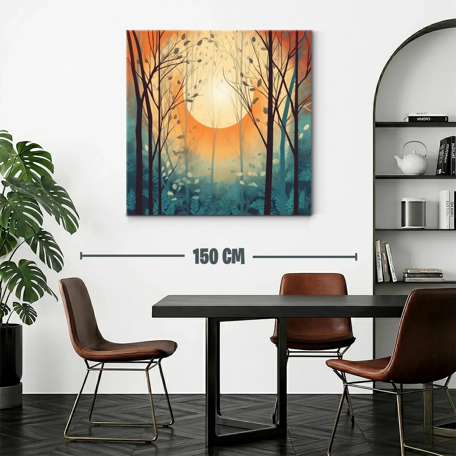 Bosque al amanecer con atmósfera cálida y serena — miniatura 2