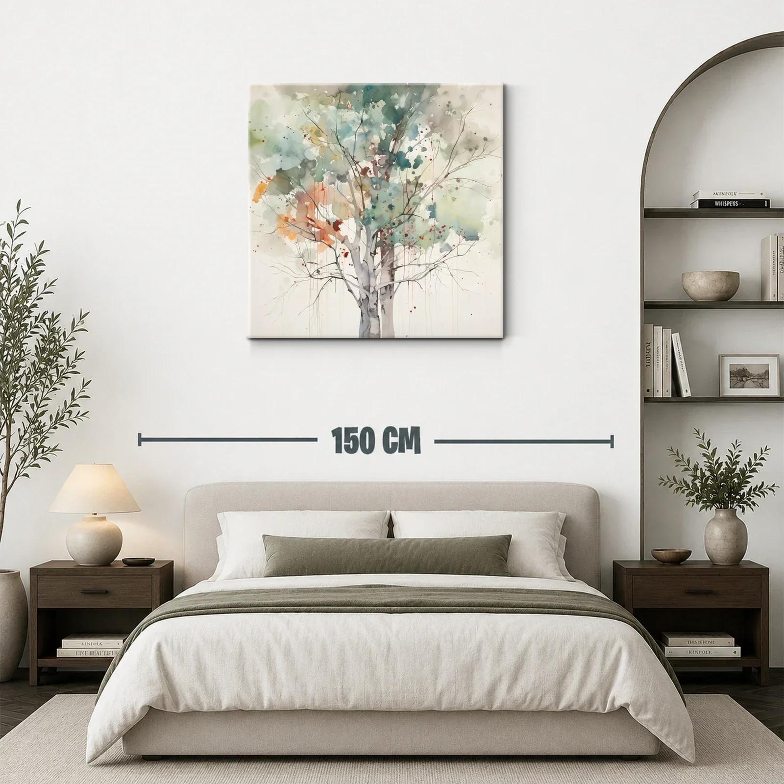 Árbol con tonos suaves y detalles en acuarela vibrante — miniatura 3