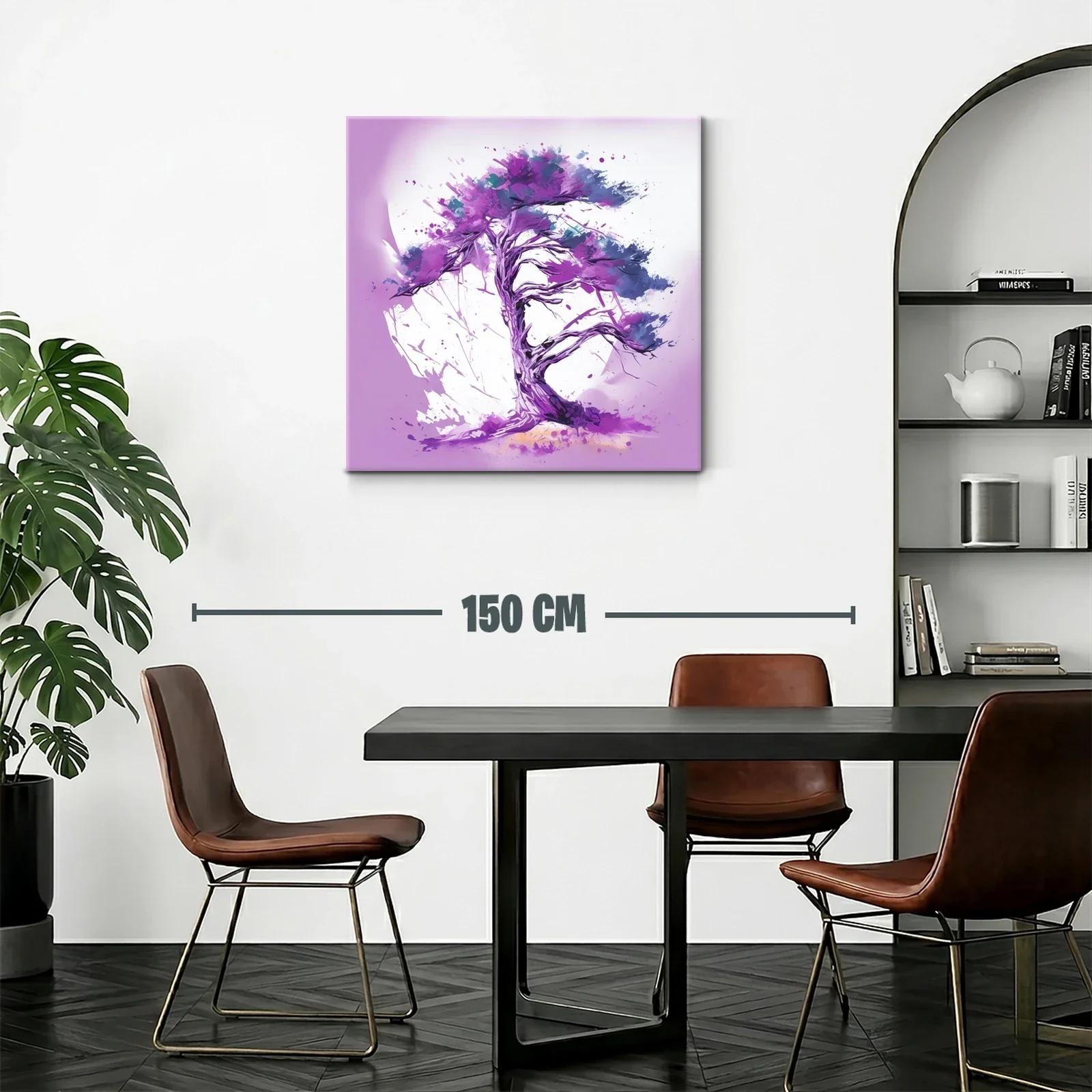 Árbol en tonos púrpura con pinceladas dinámicas — miniatura 2