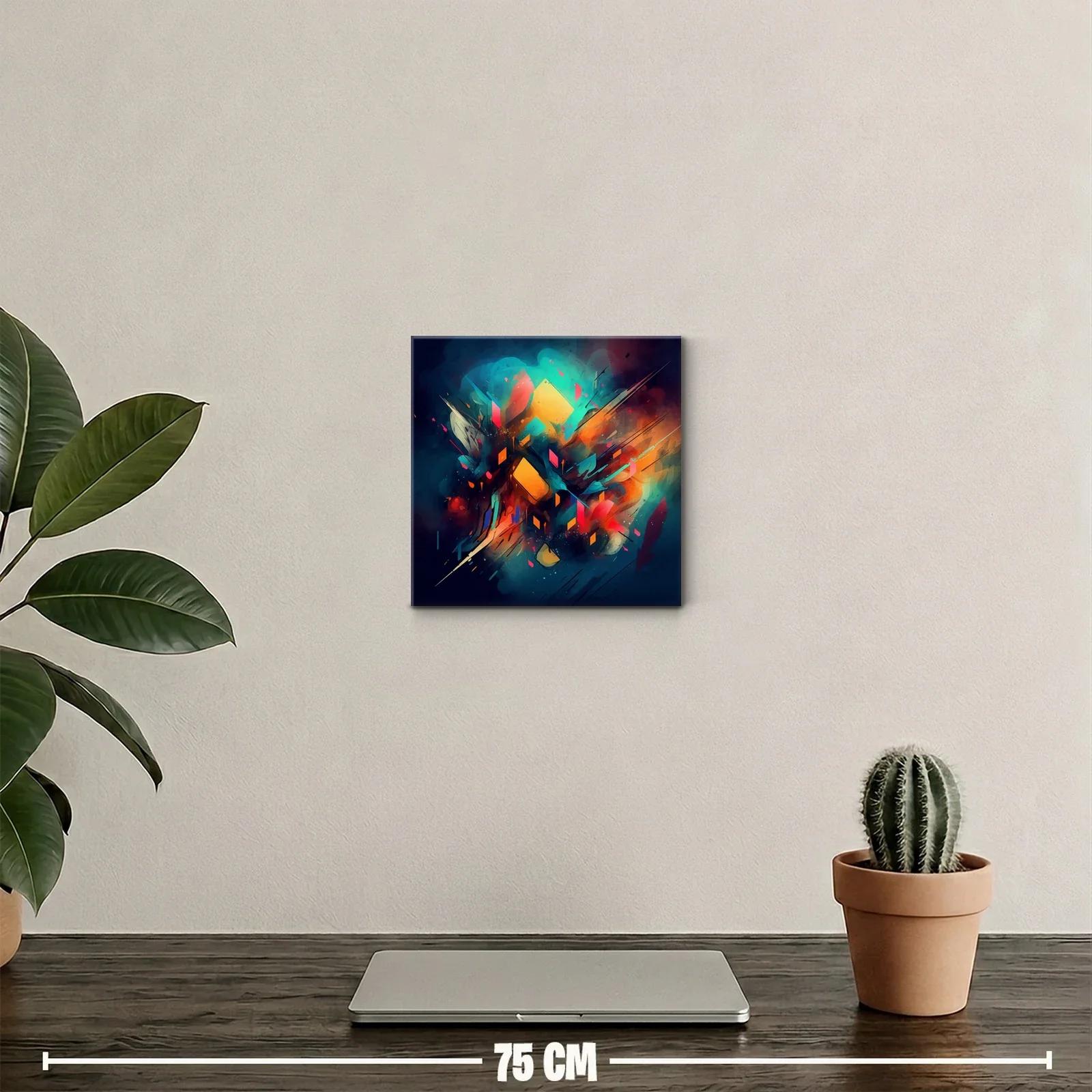 Composición abstracta con formas geométricas vibrantes — miniatura 2