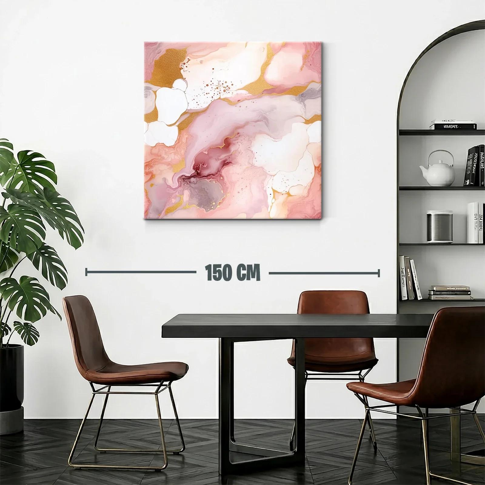Composición abstracta en tonos rosa y dorado elegante y suave — miniatura 2