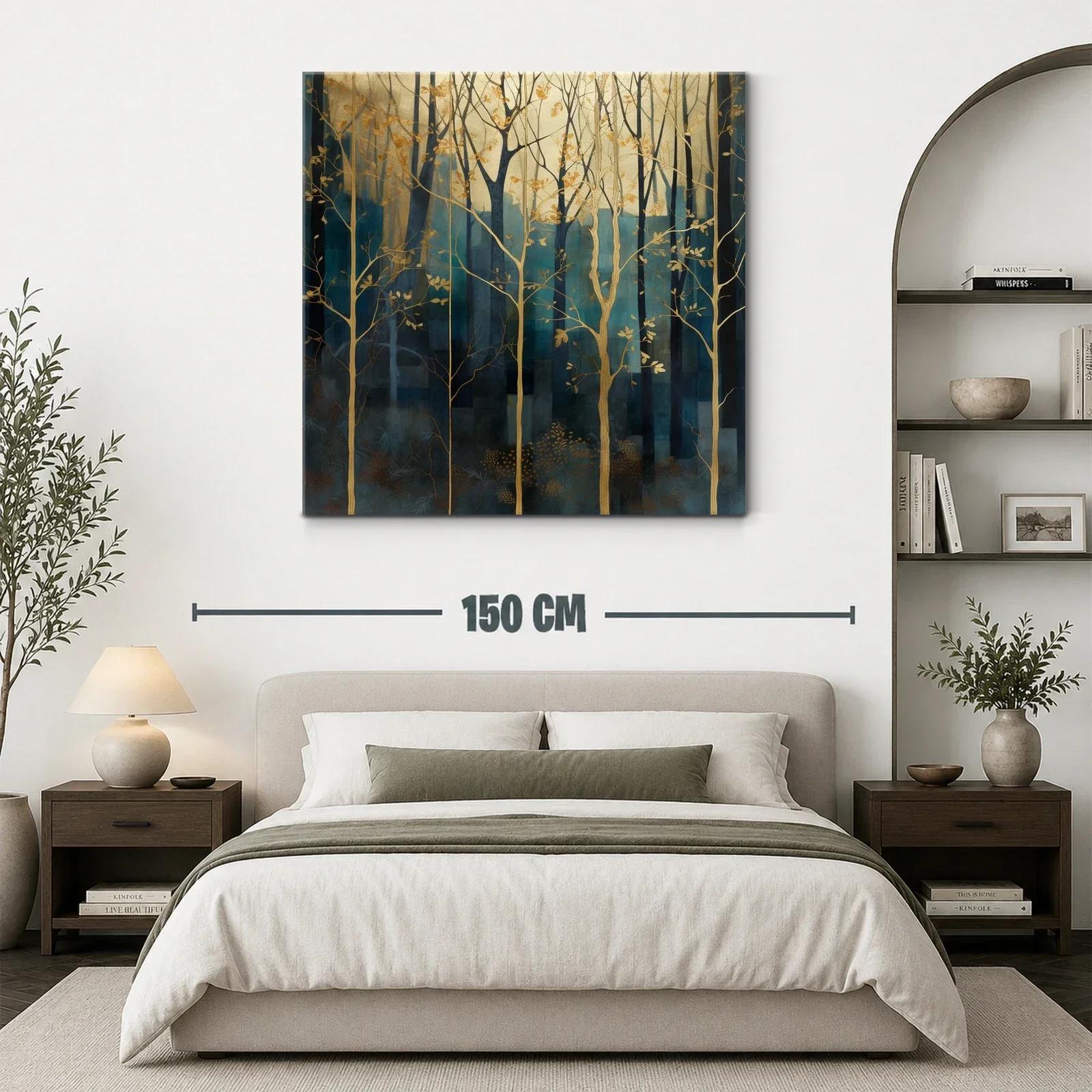 Bosque encantado con tonos dorados y azul profundo — miniatura 3