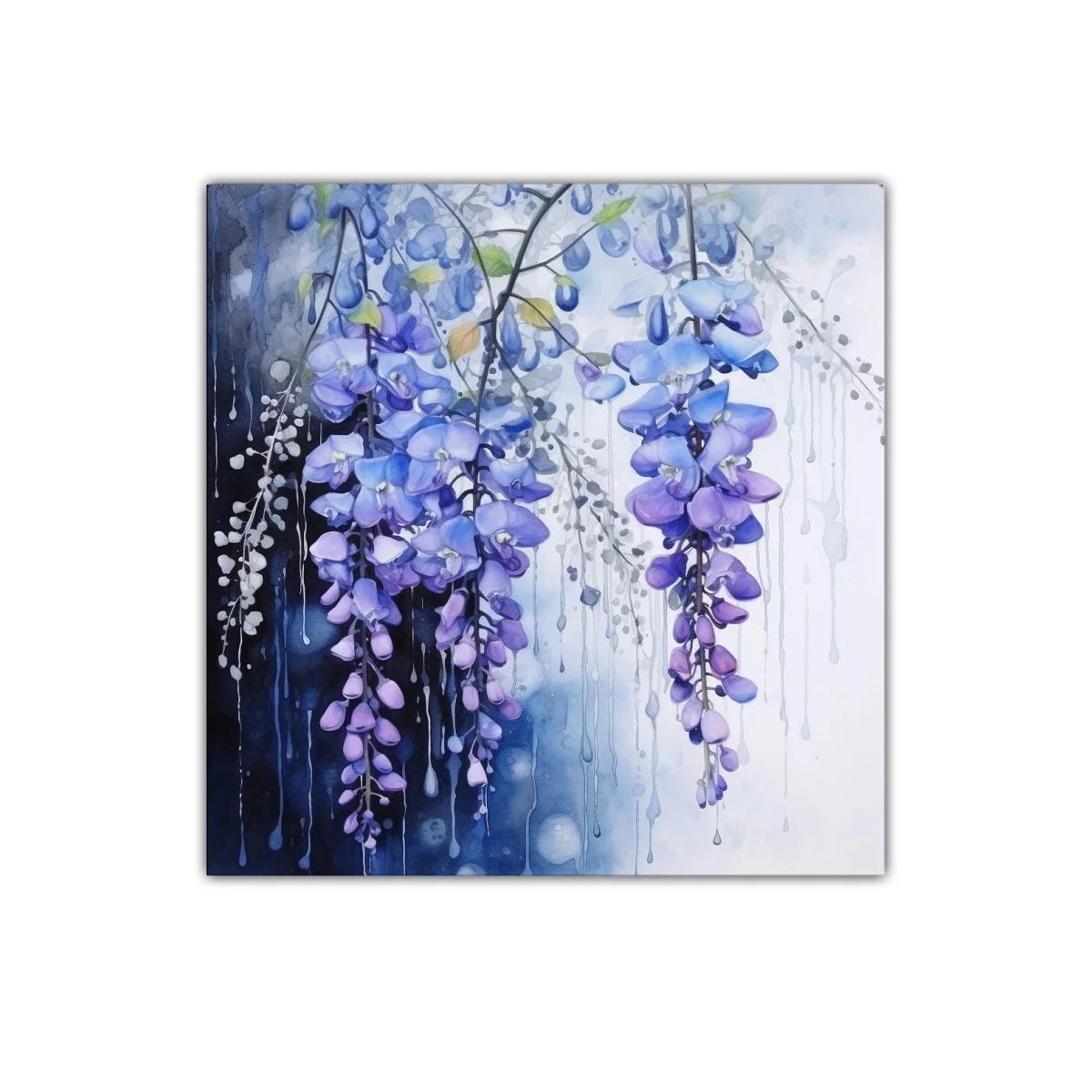 Elegancia floral con delicadas flores en tonos morados y azules — imagen principal