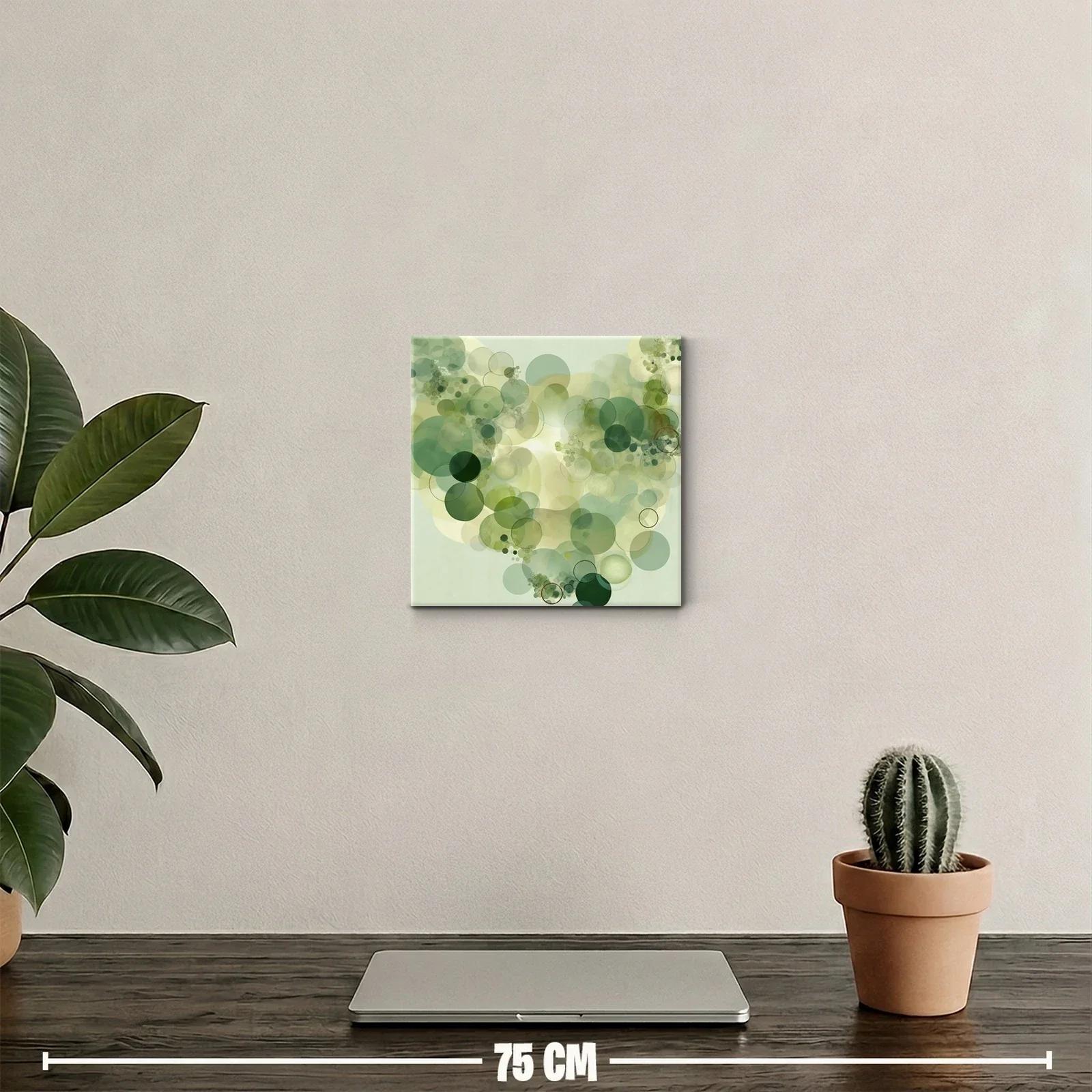 Composición abstracta en verdes y tonos tierra suaves — miniatura 2