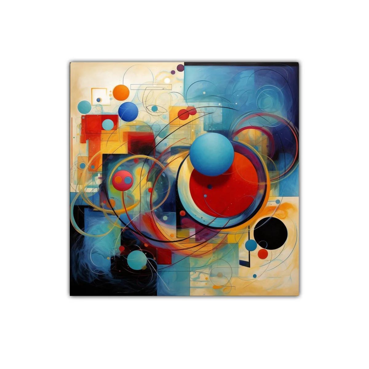 Composición abstracta con círculos y formas geométricas vibrantes — imagen principal