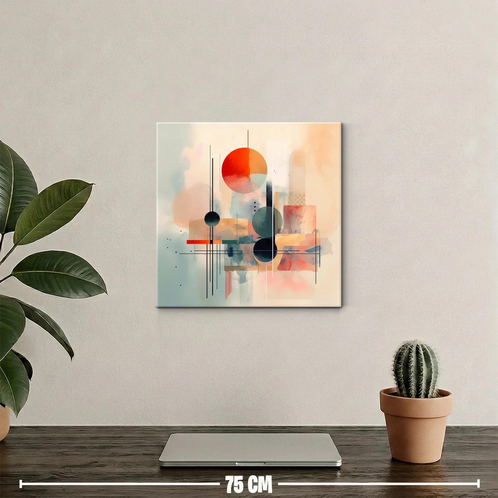 Composición abstracta con formas geométricas y tonos cálidos — miniatura 2