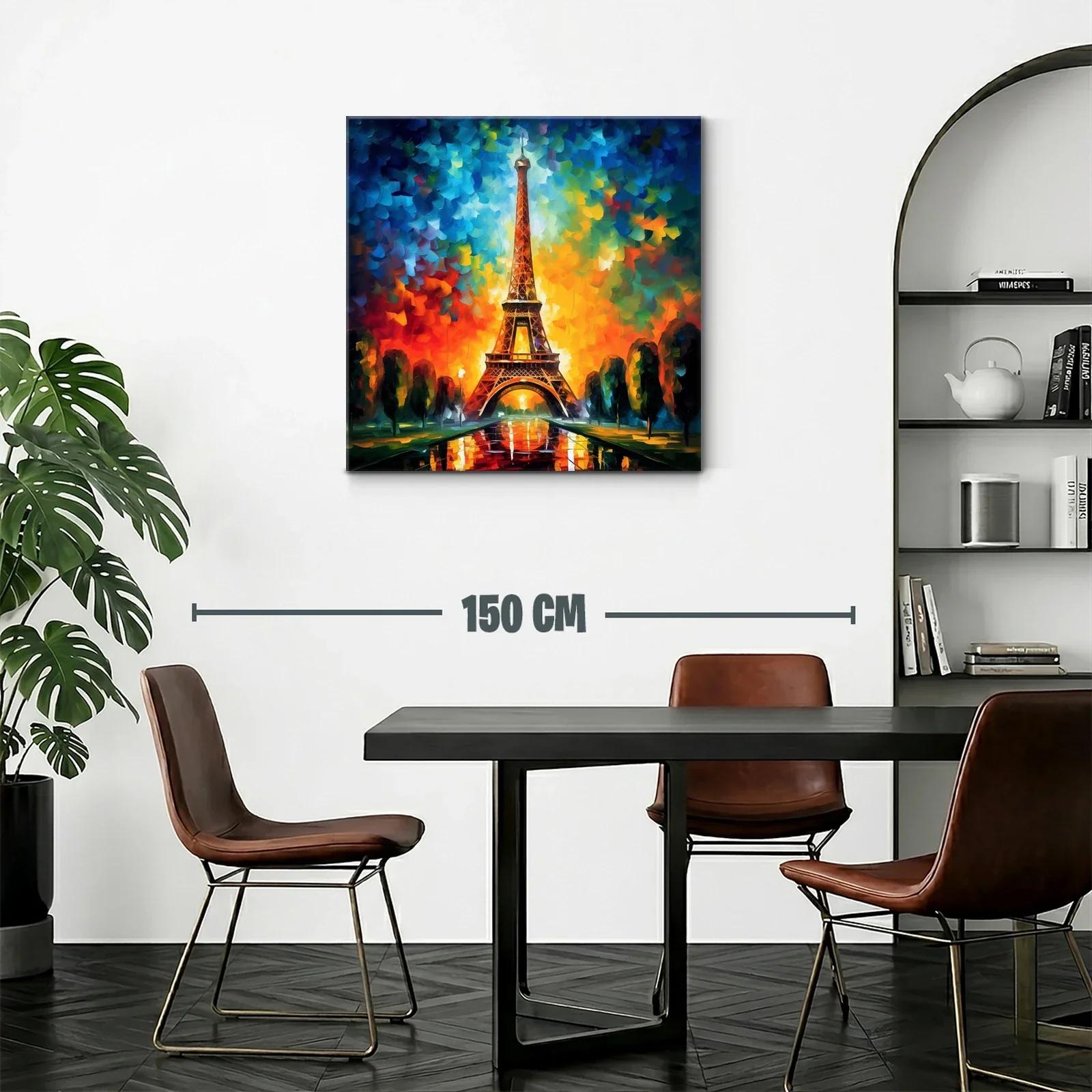 Eiffel en atardecer vibrante con reflejos llamativos — miniatura 2