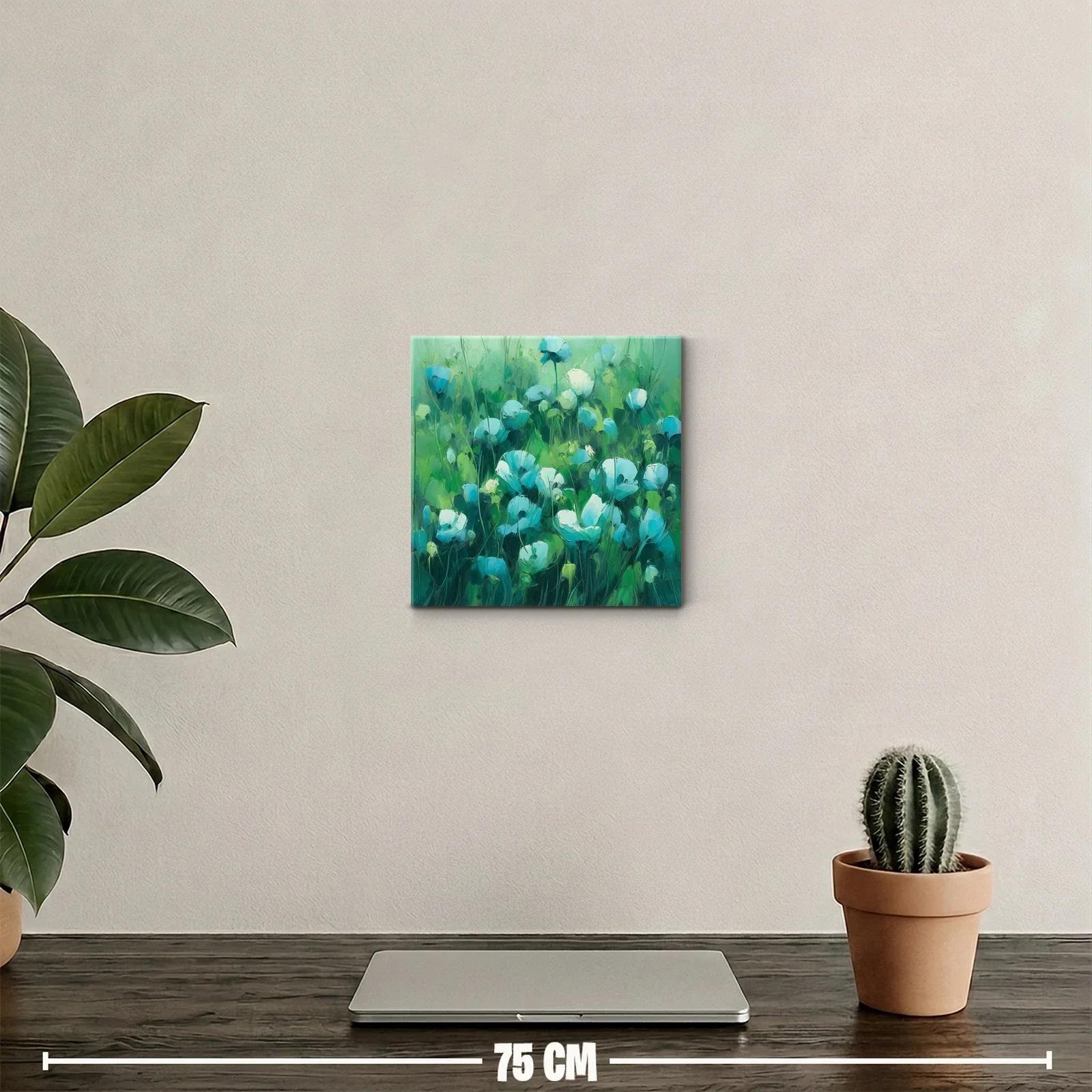Ramo de flores en tonos verdes y azules vibrantes — miniatura 2