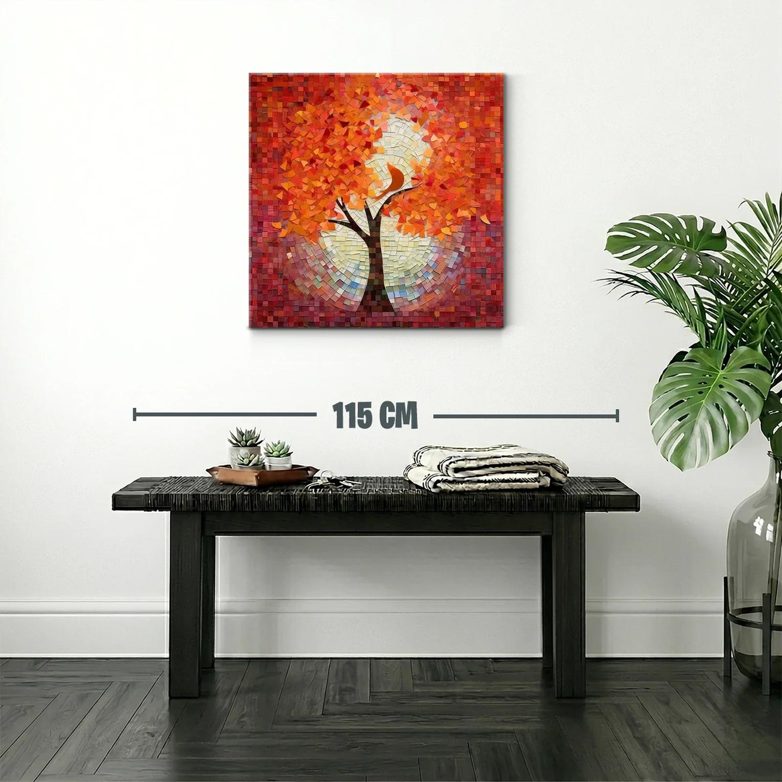 Árbol en tonos cálidos con fondo vibrante y abstracto — miniatura 2