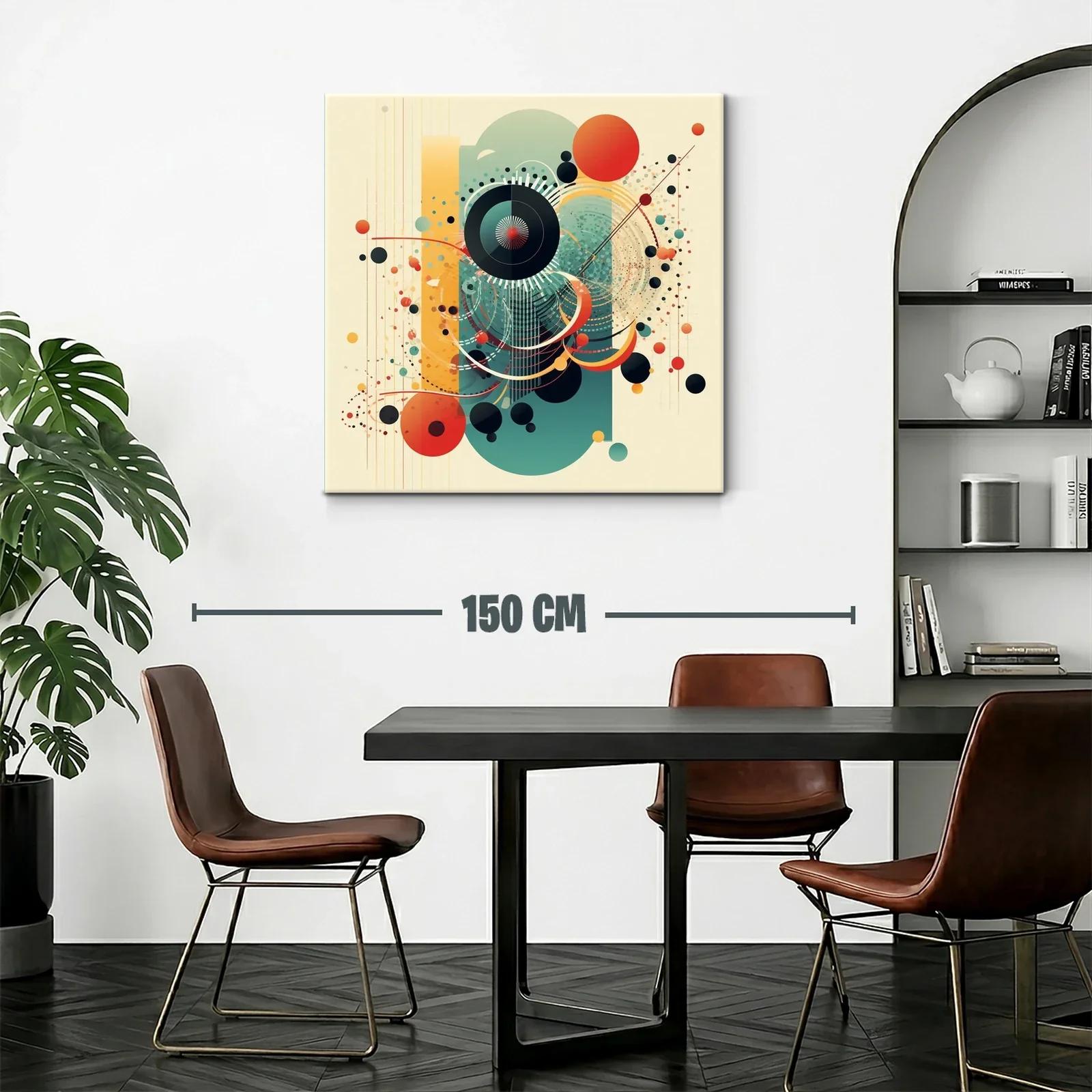 Composición abstracta con formas geométricas y tonos cálidos — miniatura 2
