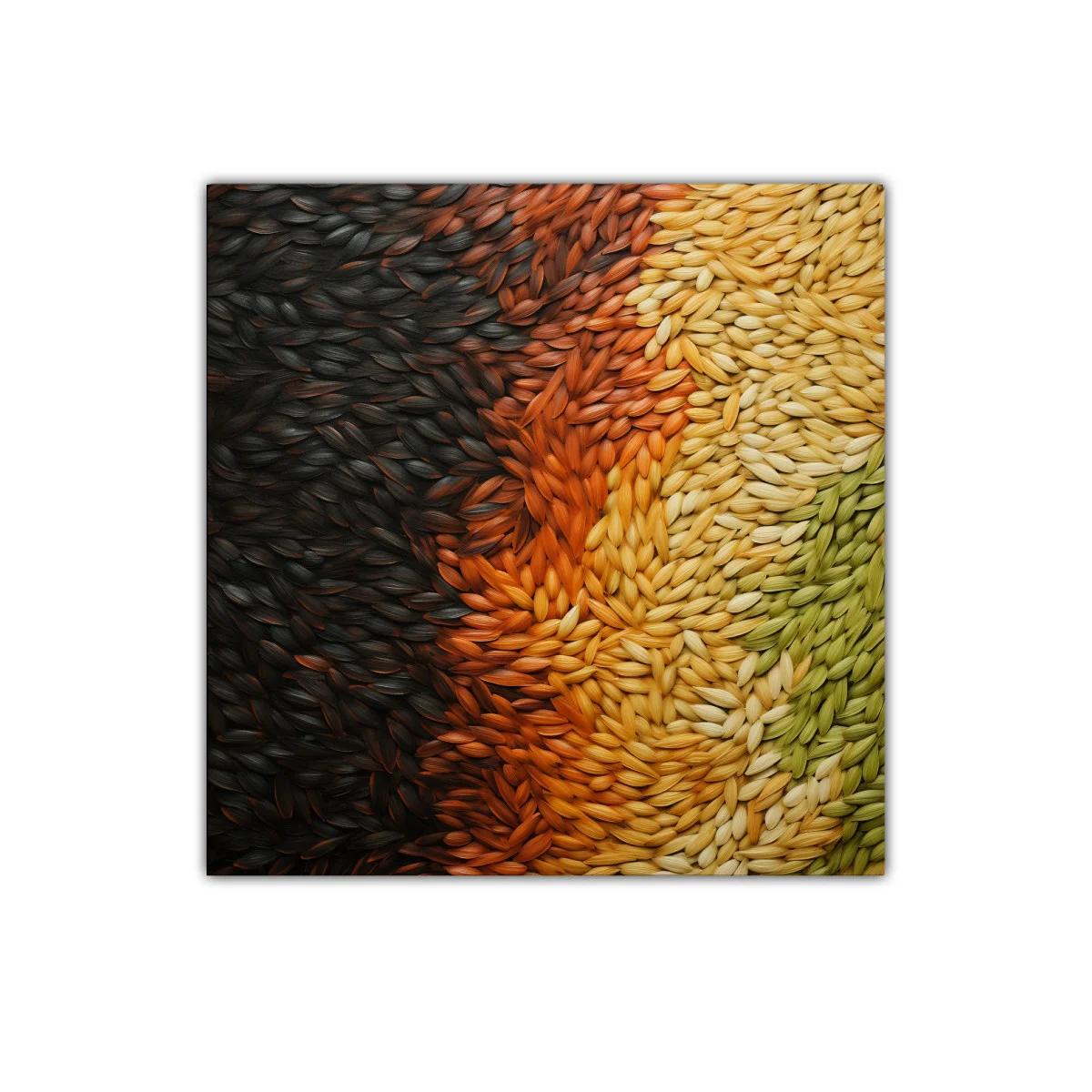 Cuadro abstracto con texturas orgánicas en tonos cálidos — imagen principal