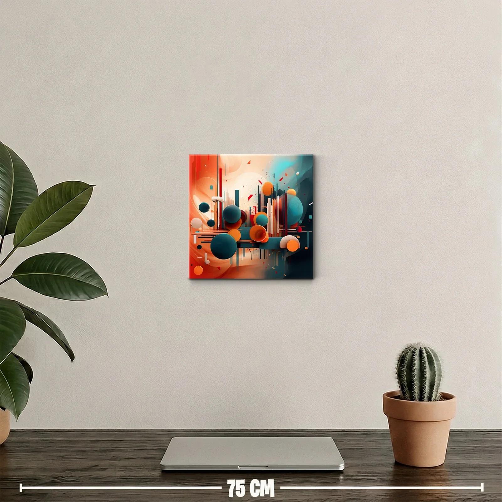 Composición abstracta con formas geométricas y tonos cálidos — miniatura 2