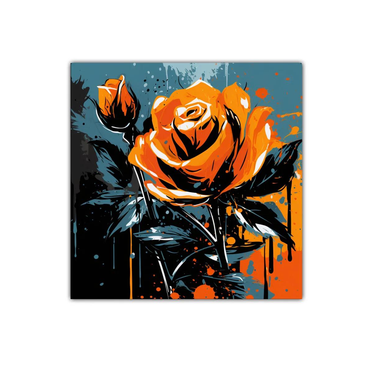 Rosa vibrante en tonos cálidos y contrastes dinámicos