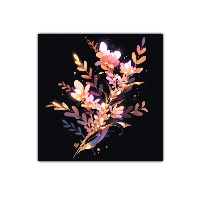 Flores iluminadas sobre fondo oscuro para elegancia sutil