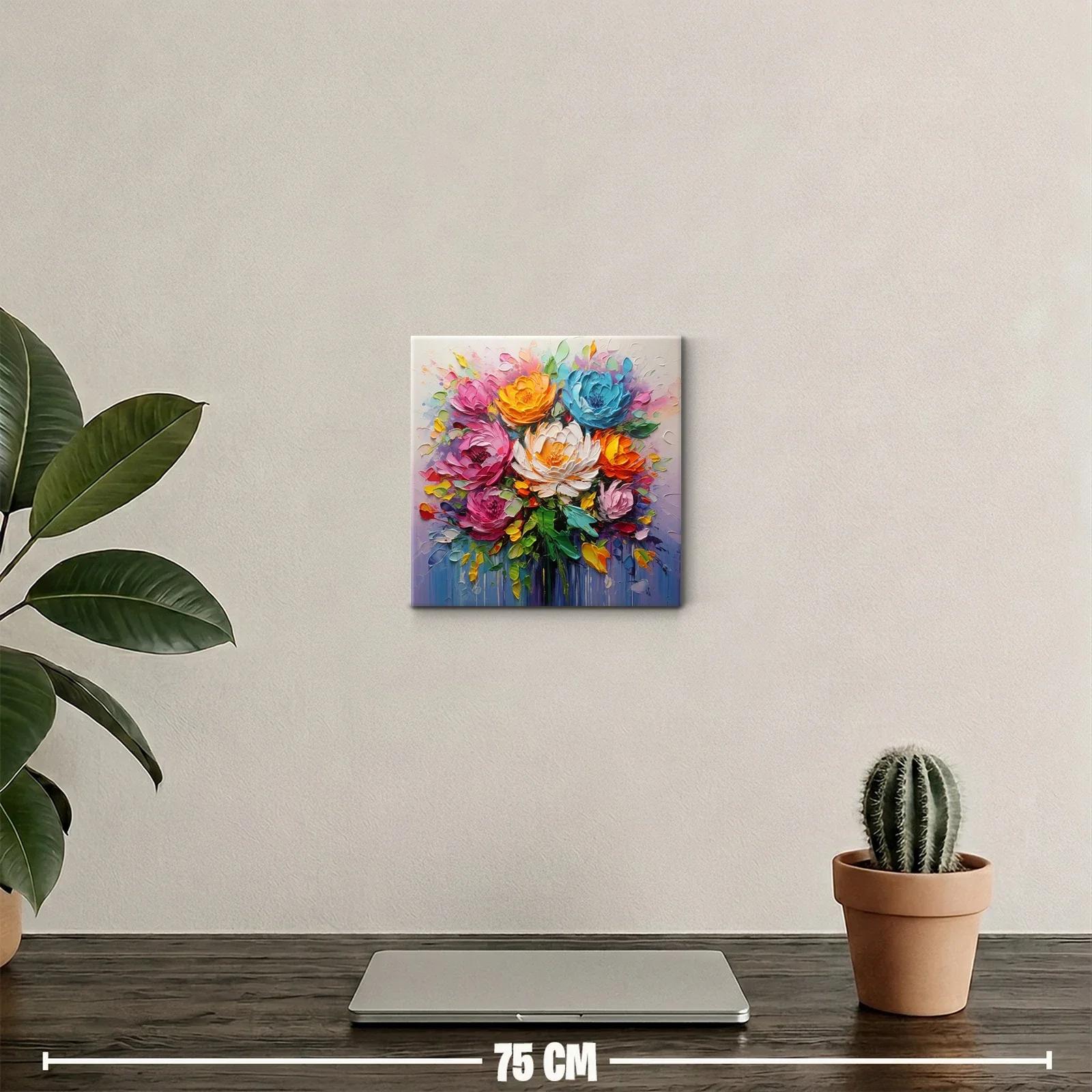 Ramo de flores vibrantes con colores intensos y alegres — miniatura 2