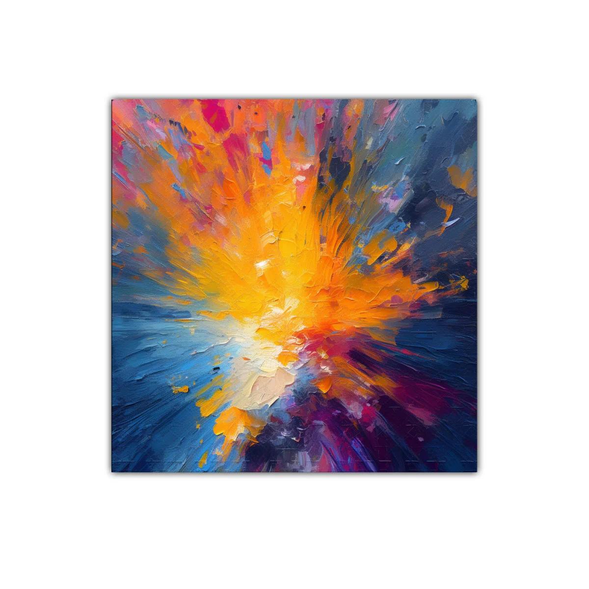 Cuadro abstracto con explosión de color intenso y energía vibrante — imagen principal