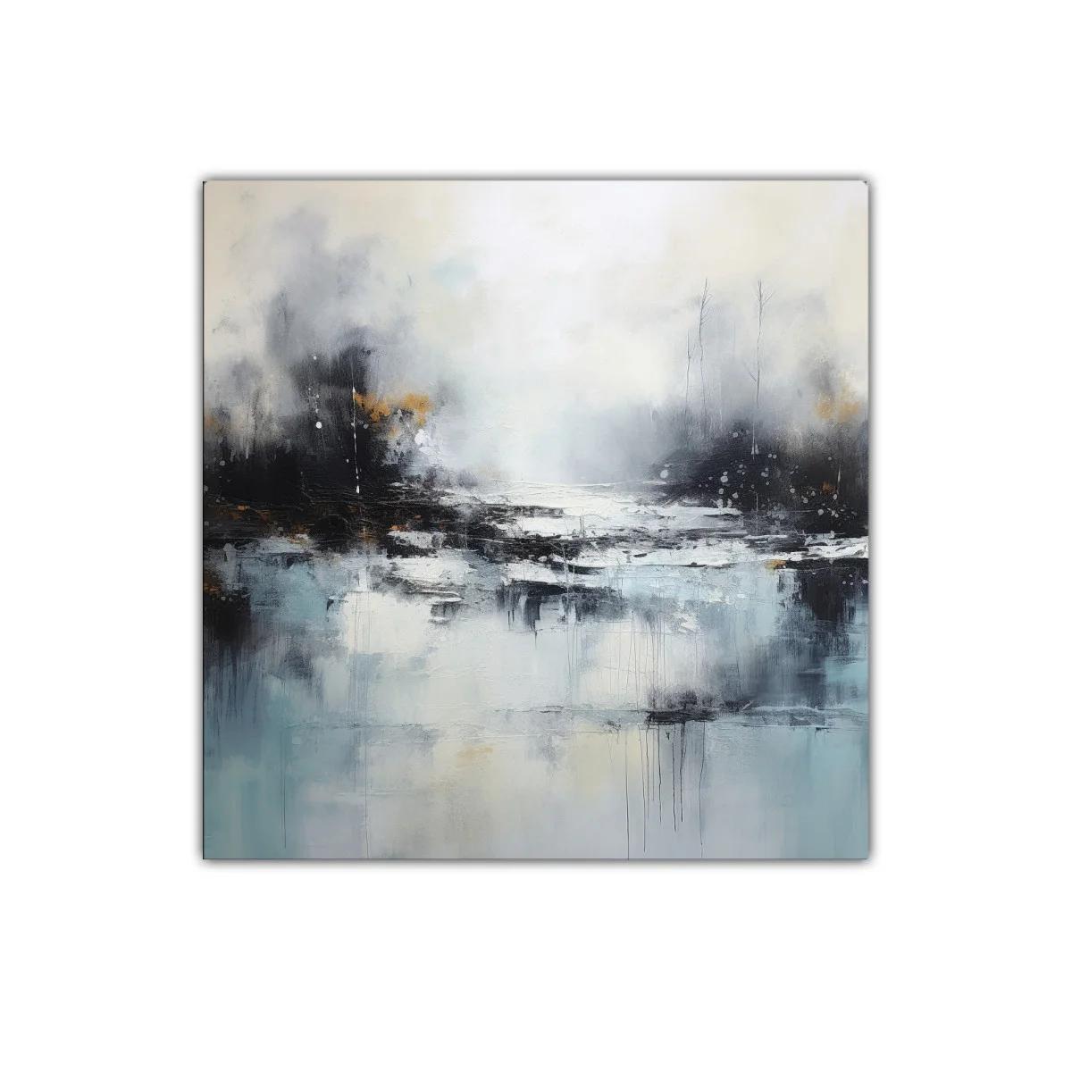 Paisaje abstracto con tonos suaves y contrastes dramáticos — miniatura 1