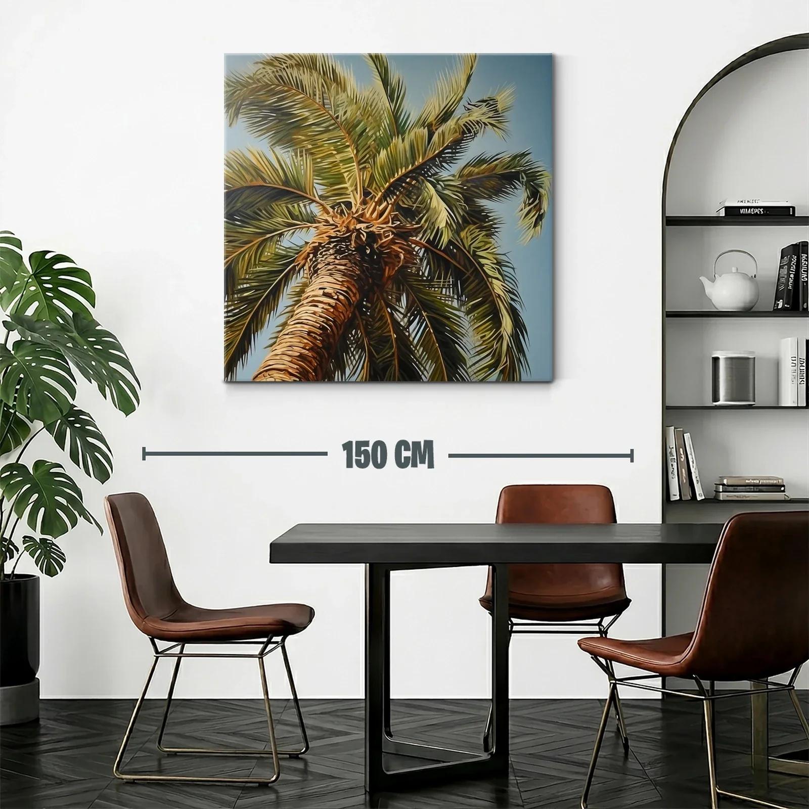 Elegancia Tropical con Palmas en Cielo Azul Claro — miniatura 2