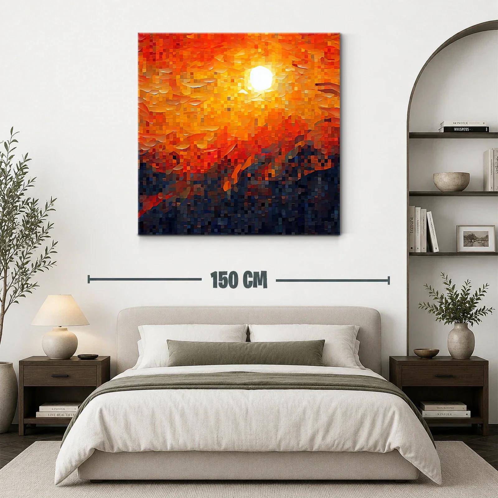 Atardecer vibrante con mosaico de tonos cálidos y fríos — miniatura 3