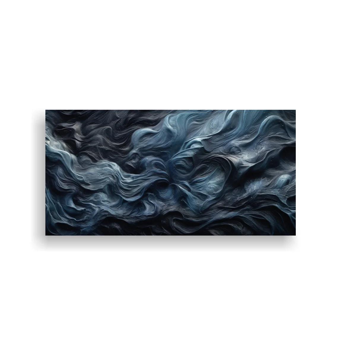 Cuadro olas de humo azul con pliegues vaporosos — imagen principal