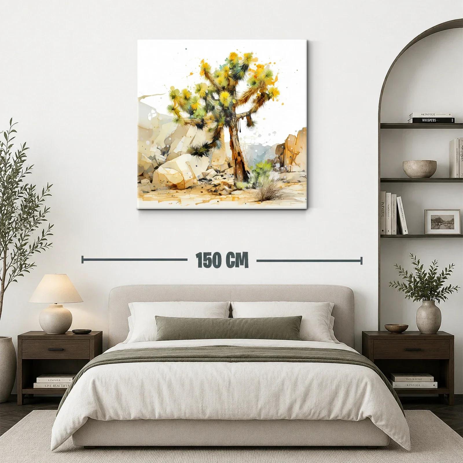 Árbol desértico con vibrante luz y tonos cálidos — miniatura 3