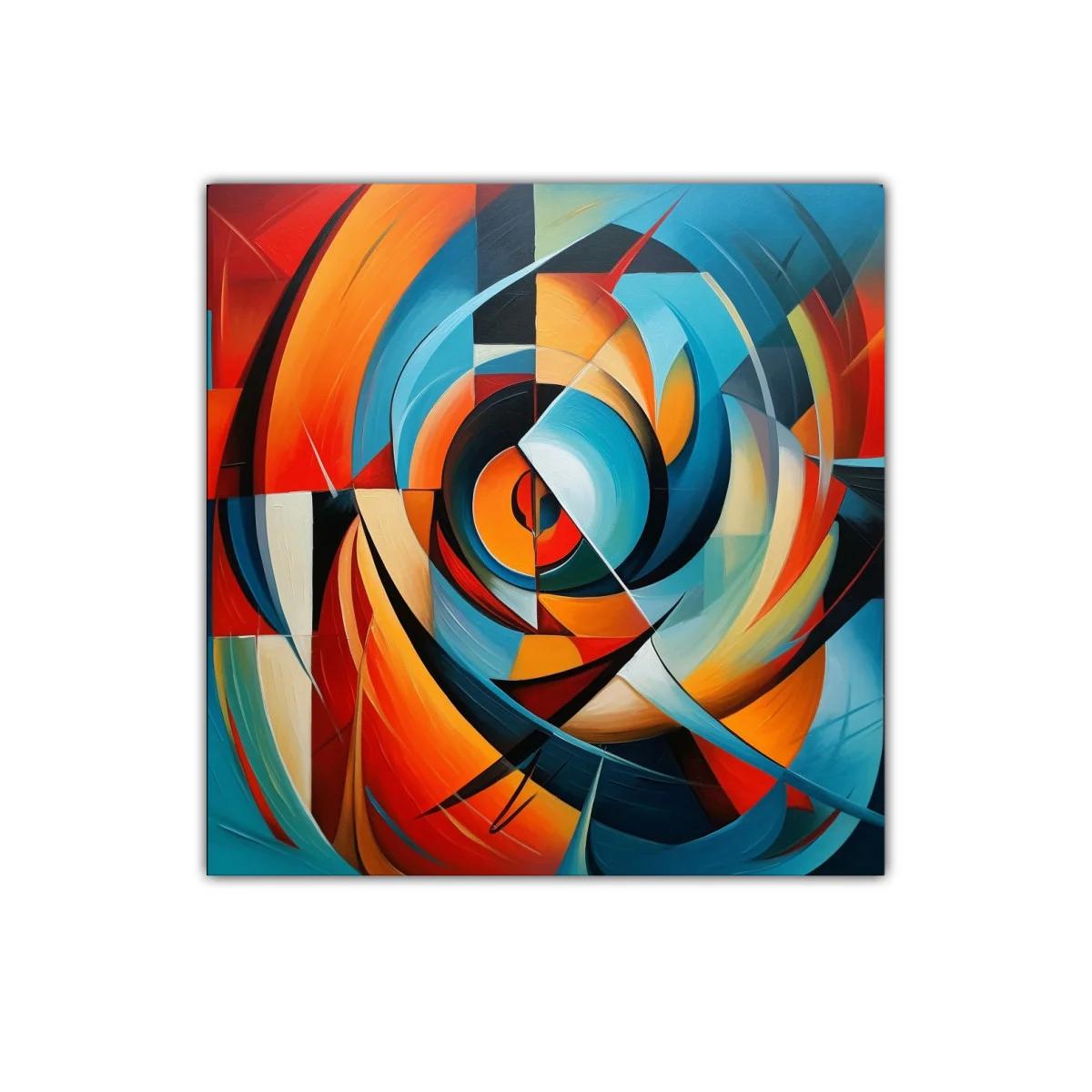 Diseño abstracto vibrante en tonos cálidos y azules — imagen principal