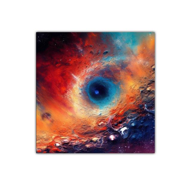 Explosión cósmica de colores vibrantes y profundidad intensa