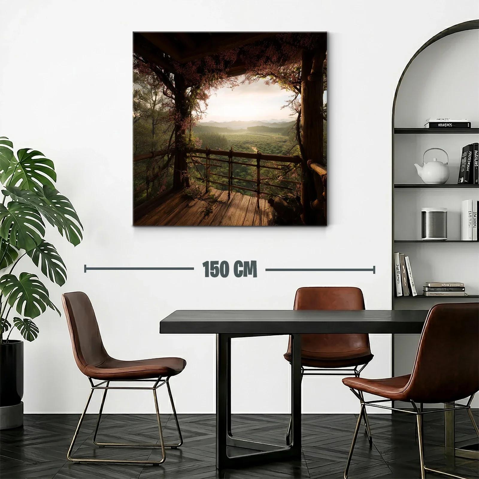 Vistas Naturales Desde Terraza Entre Flores y Madera — miniatura 2