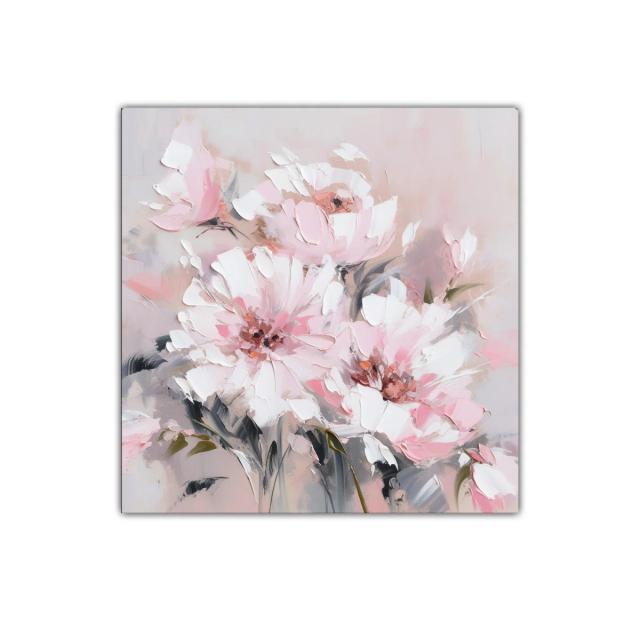 Cuadro decorativo con delicadas flores en tonos pastel