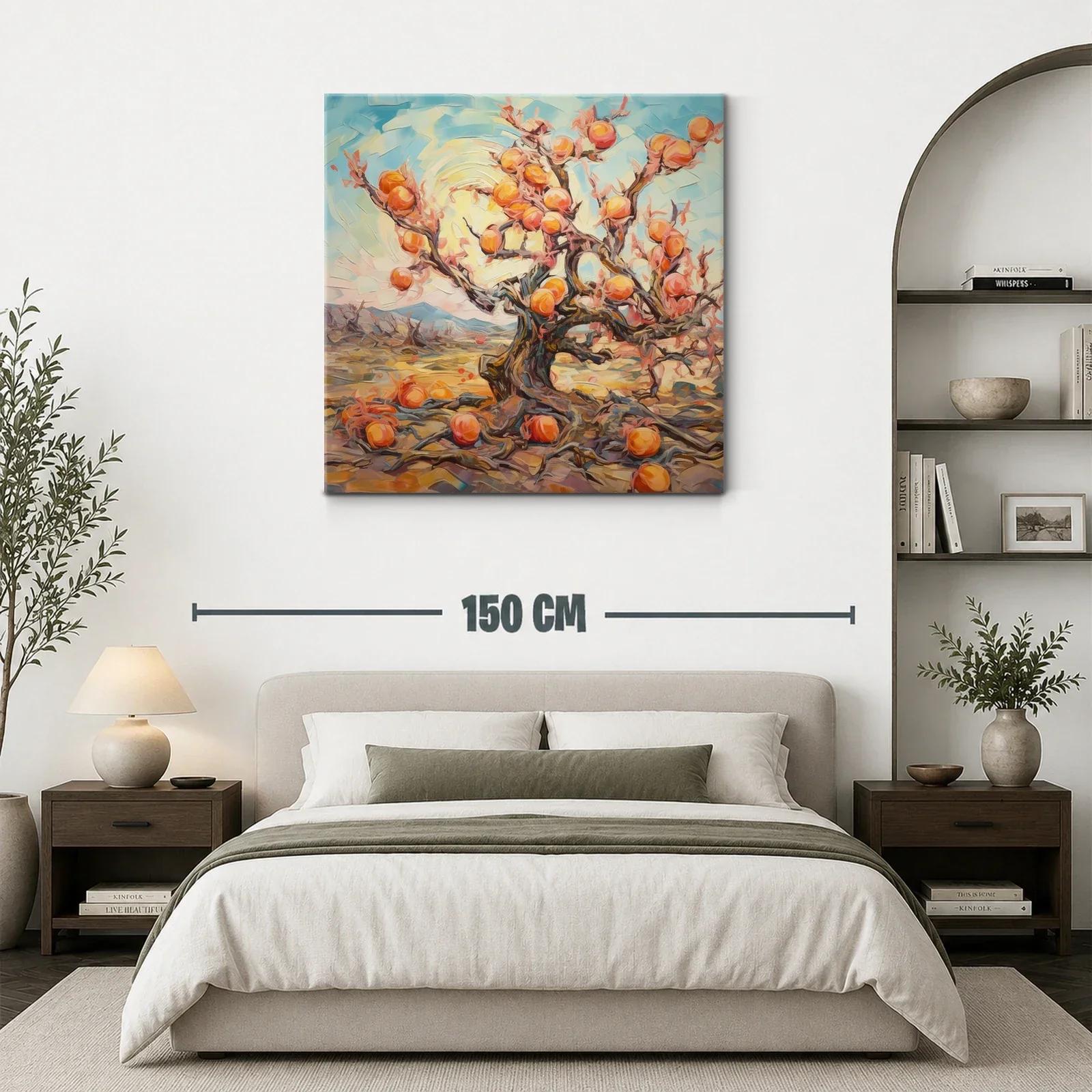 Árbol con Frutos Naranjas en Paisaje Soleado — miniatura 3