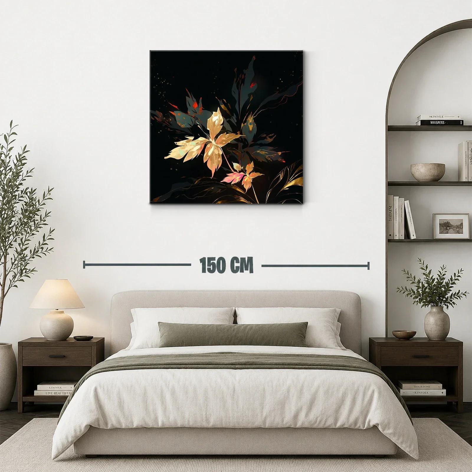 Elegancia botánica en tonos oro y negro para tu hogar — miniatura 3