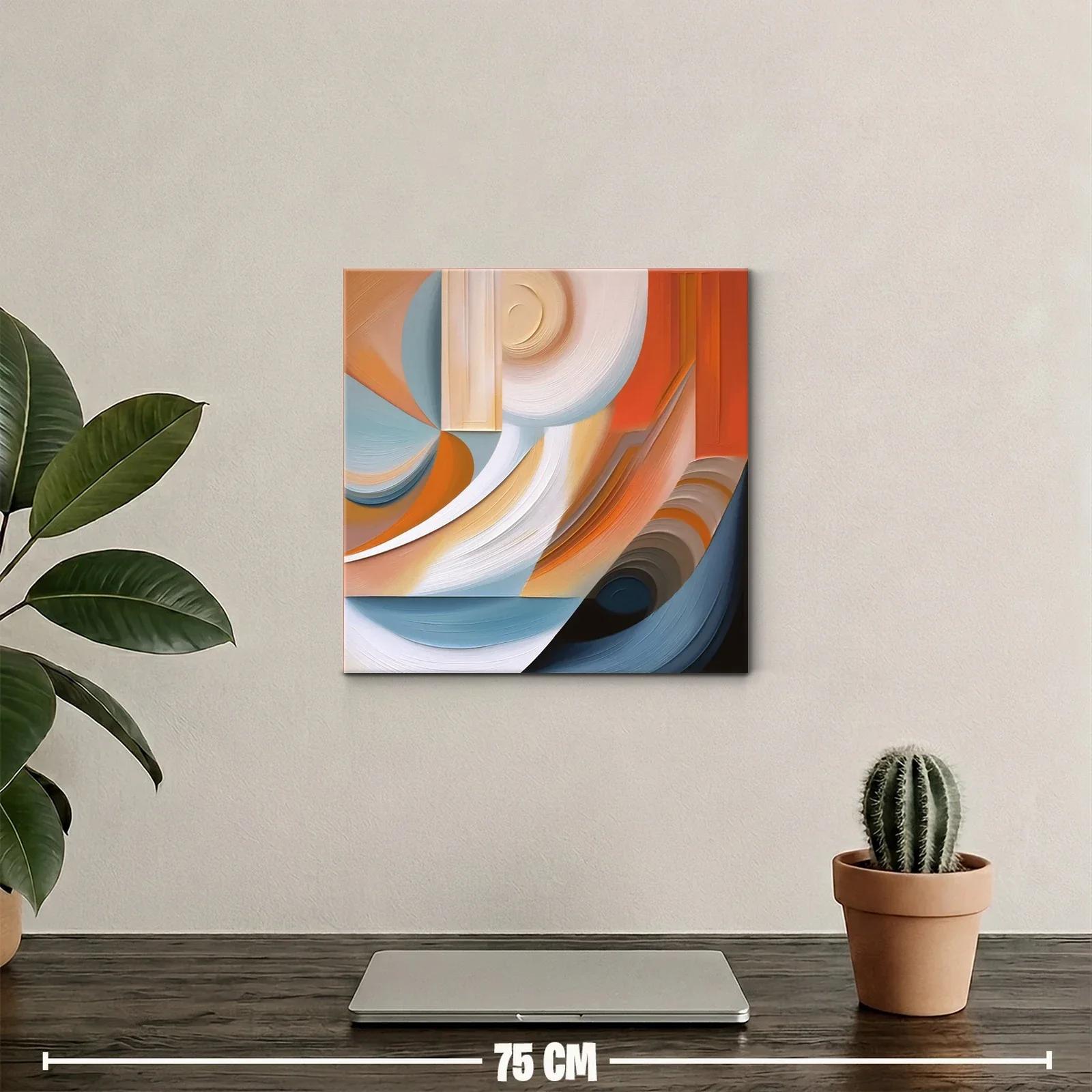 Composición abstracta con formas curvas y tonos cálidos — miniatura 2