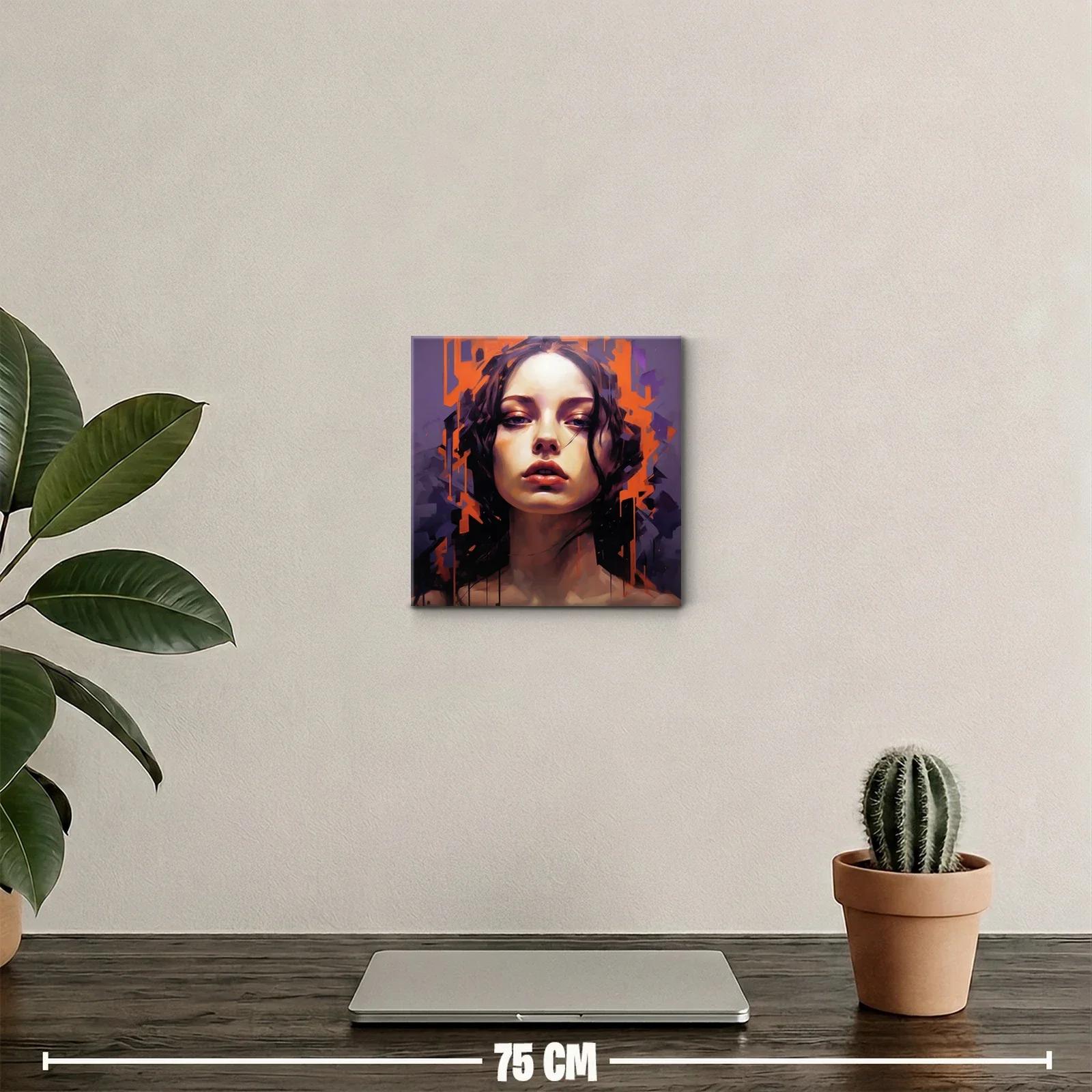 Retrato expresivo con tonos vibrantes y contrastes intensos — miniatura 2