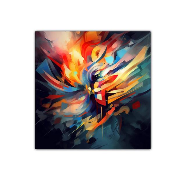 Explosión de color y formas abstractas vibrantes