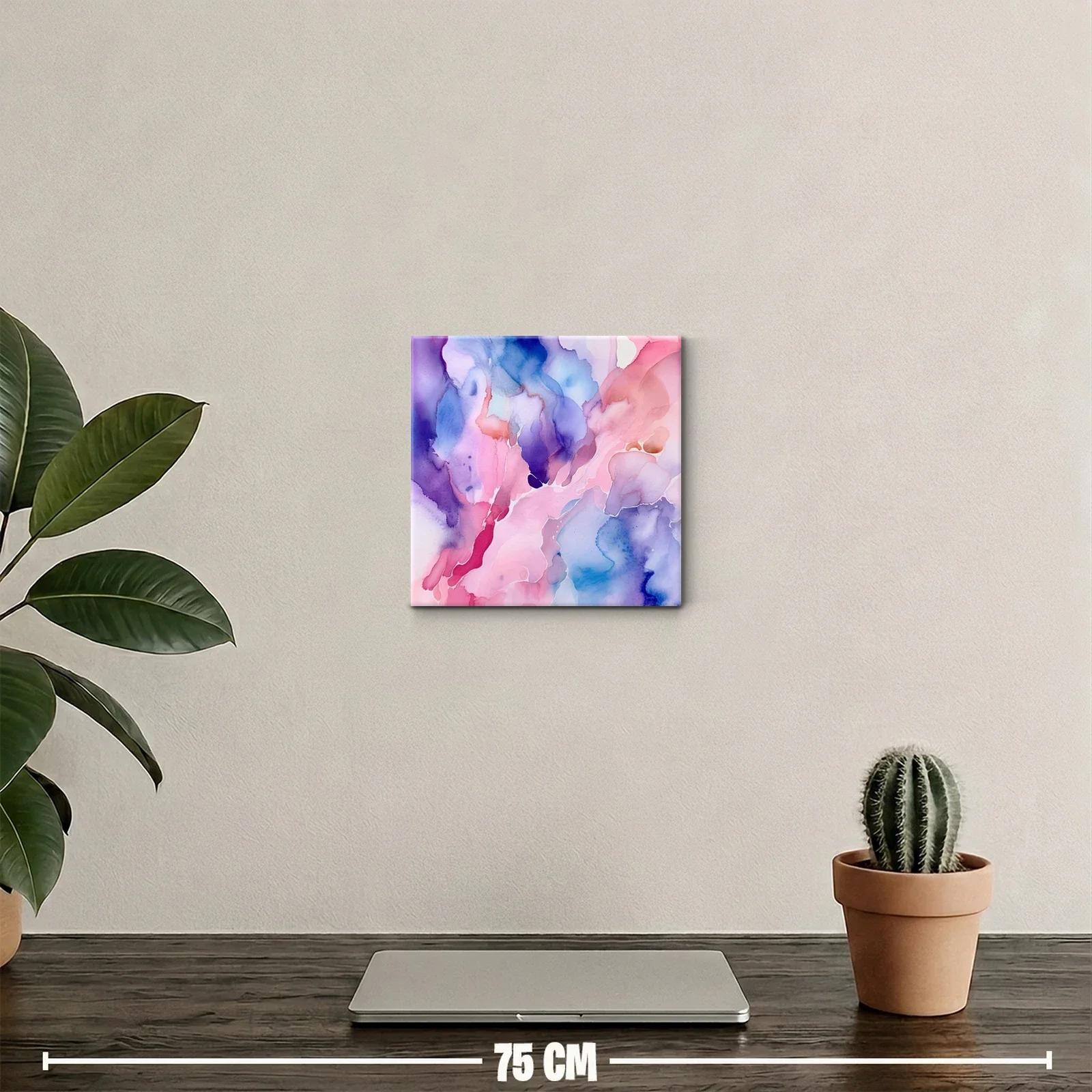 Cuadro abstracto con tonos suaves y vibrantes — miniatura 2