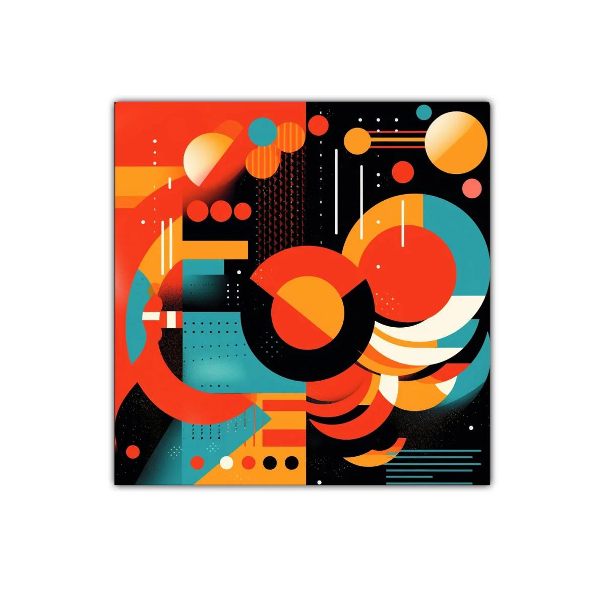 Cuadro abstracto colorido con formas geométricas vibrantes — imagen principal