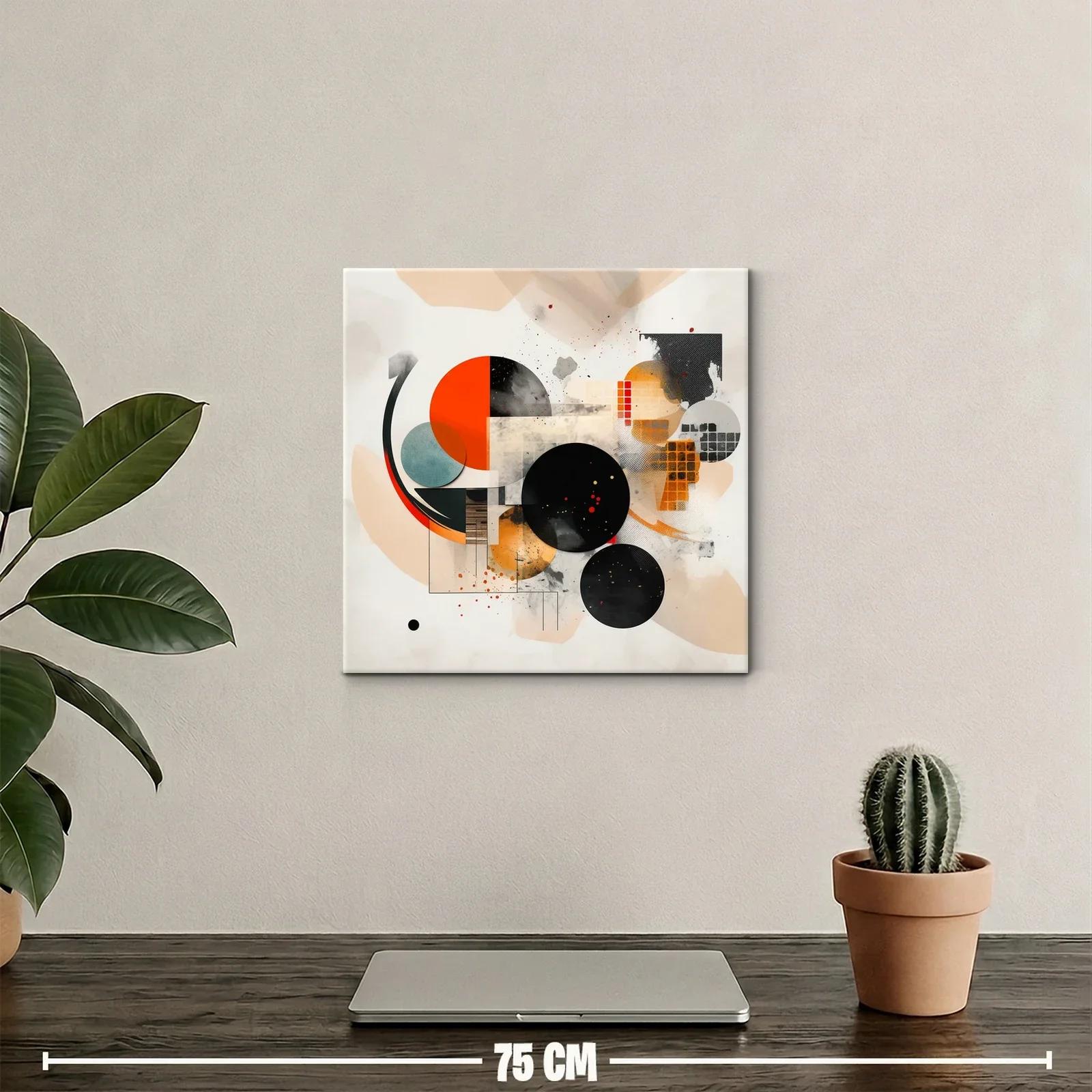 Composición abstracta con círculos y tonos cálidos — miniatura 2