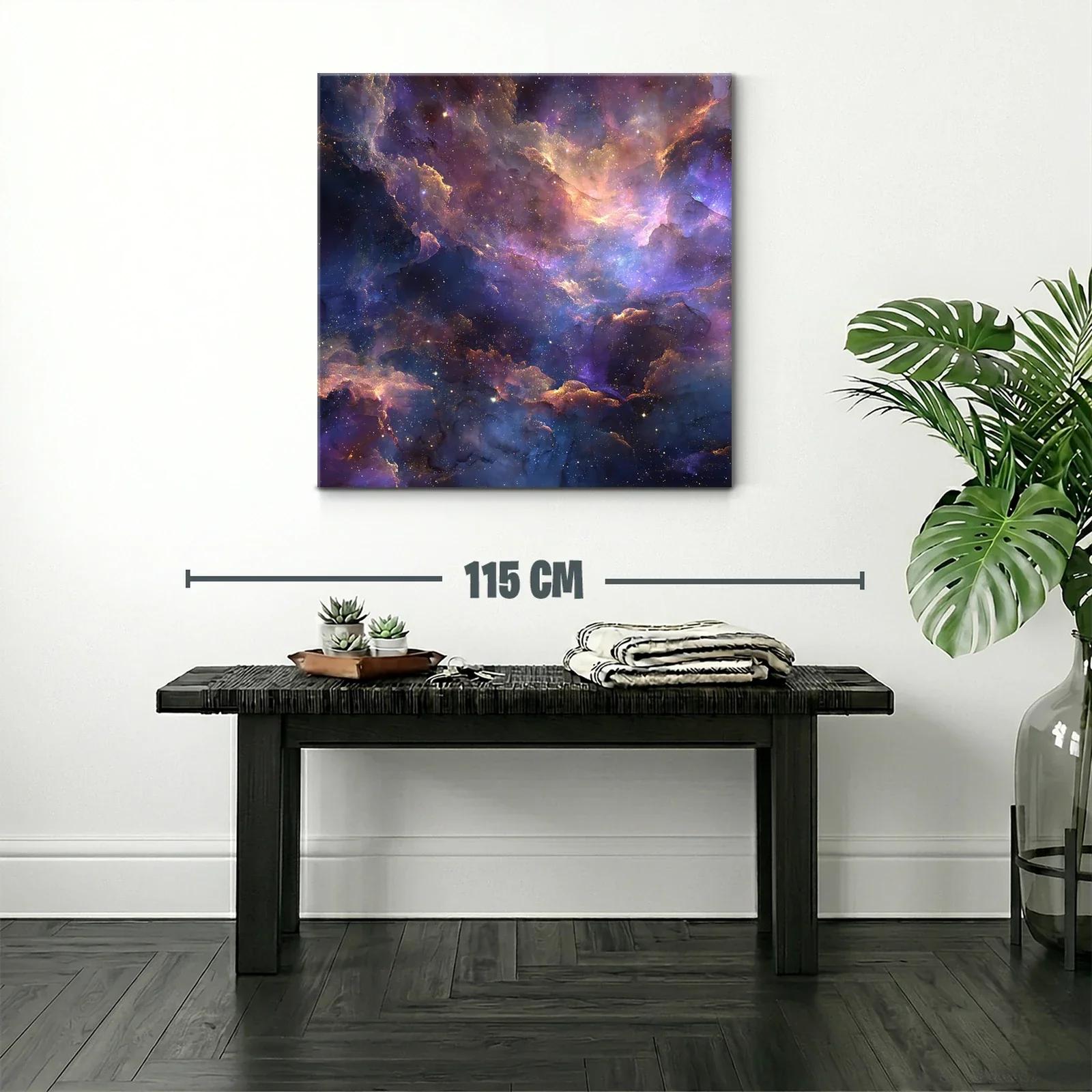 Universo estrellado con tonos violetas y dorados — miniatura 2