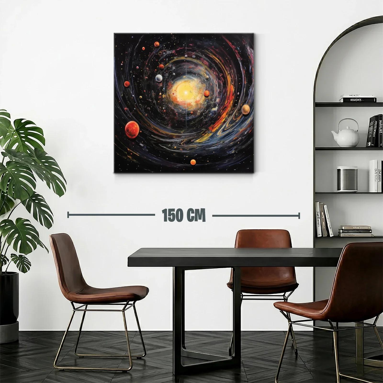 Explosión cósmica con planetas en movimiento dinámico — miniatura 2