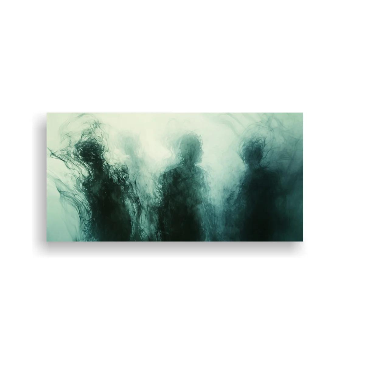 Cuadro figuras humanas en sombra con veladuras verdosas