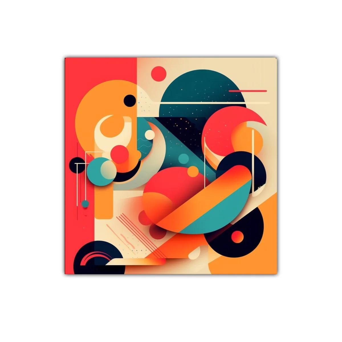 Cuadro abstracto con formas geométricas y colores vibrantes — imagen principal