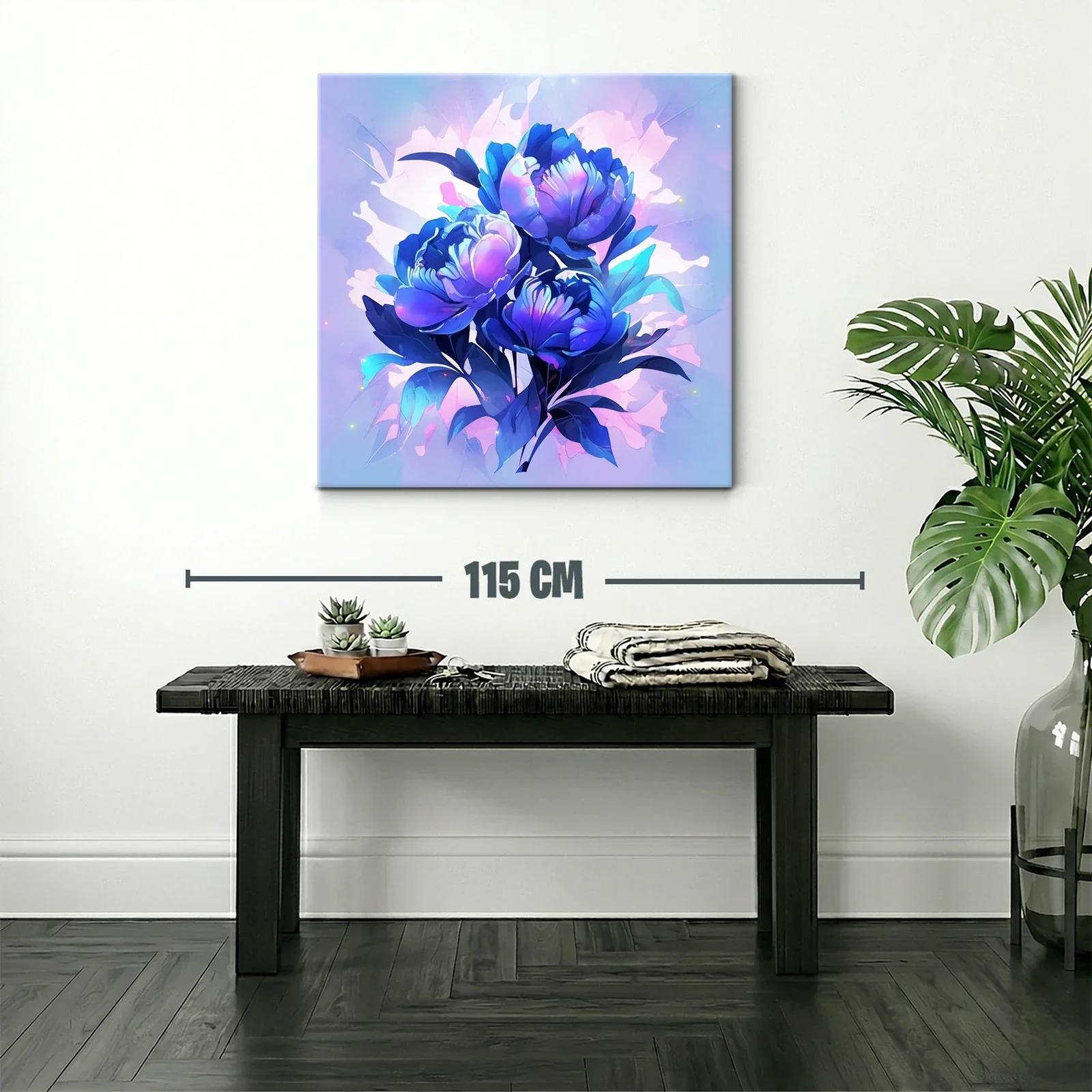 Ramo de flores en tonos azul y violeta vibrante — miniatura 2