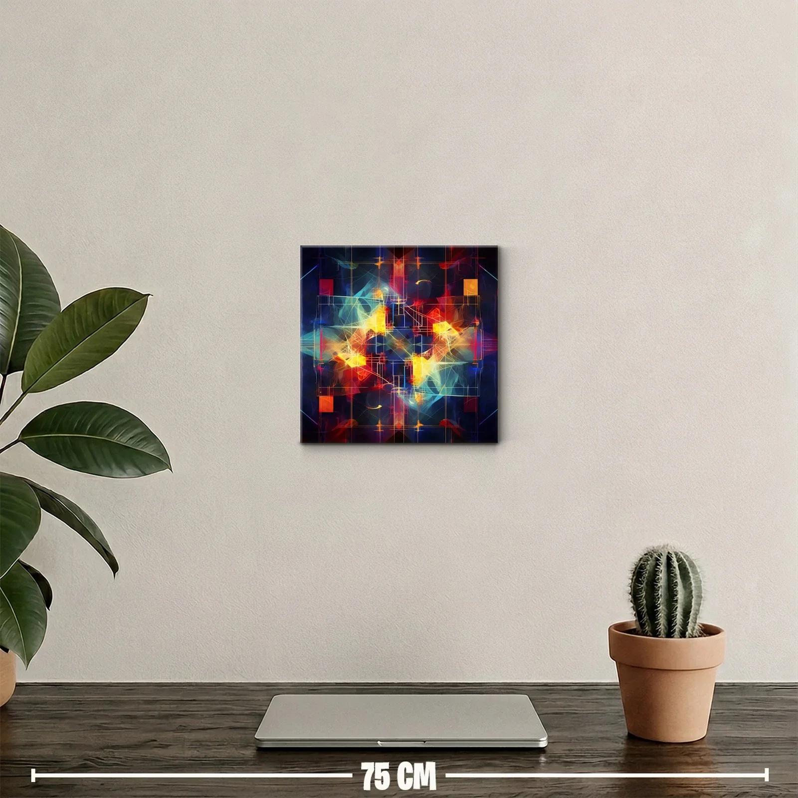 Composición abstracta vibrante con geometría cromática — miniatura 2