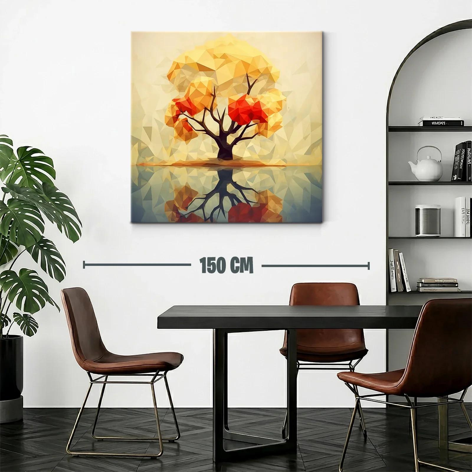 Árbol abstracto con tonos cálidos y reflejo sereno — miniatura 2