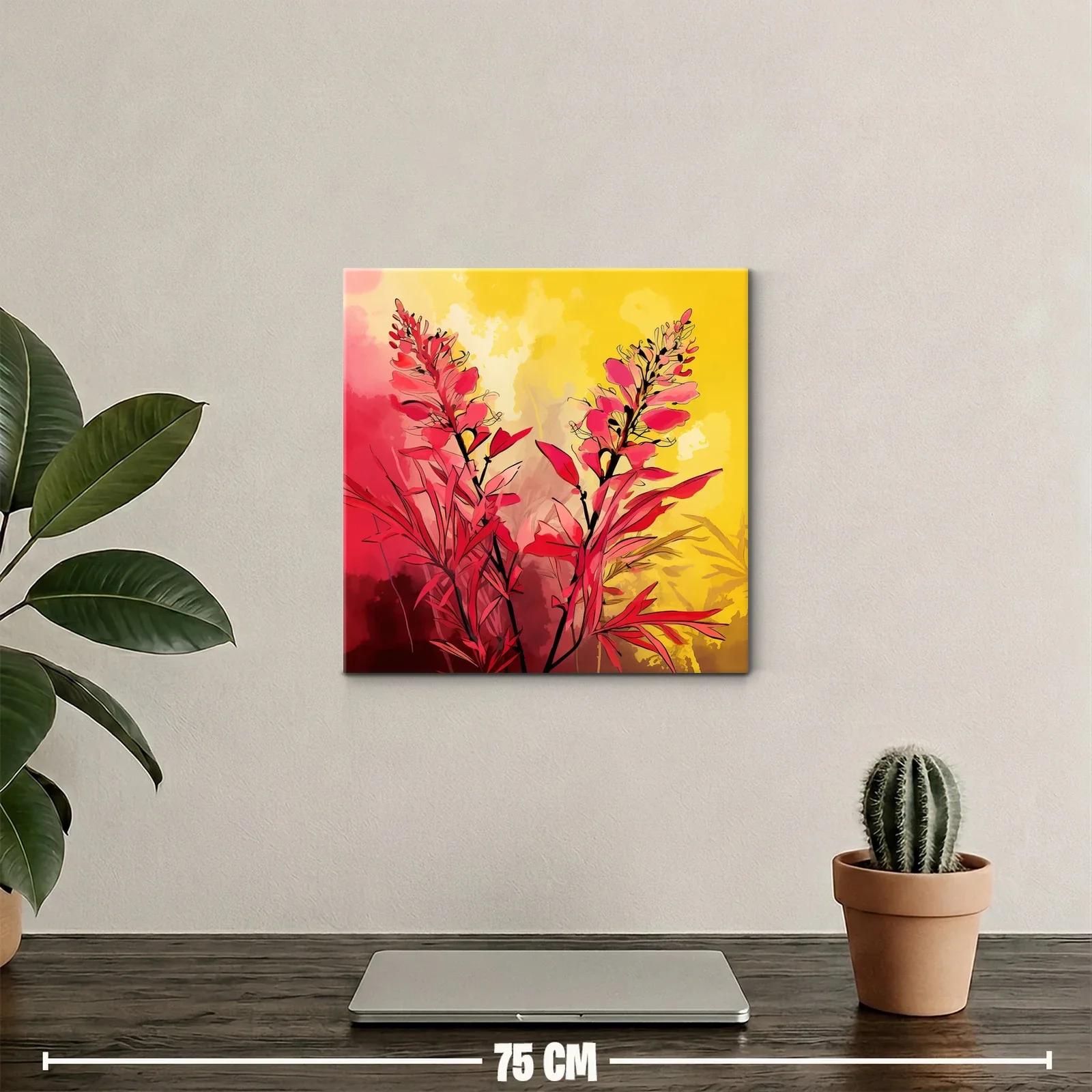 Florales vibrantes en tonos rojos y amarillos cálidos — miniatura 2